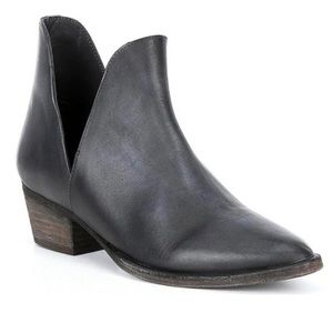 Free People Double V Black Ankle Booties